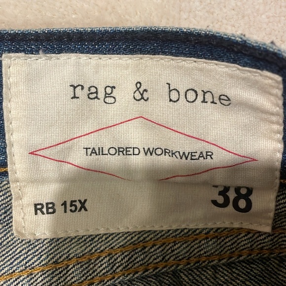 Men's rag & bone slim straight 15x jeans in size 38 - Picture 6 of 14